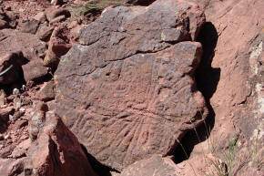 Detalle de la roca esculpida del cañón — El Chiflón, La Rioja.
