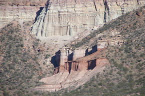 Farallones multicolores del Cañón de El Chiflón — El Chiflón, La Rioja.